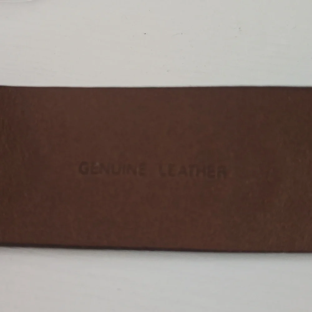 LAUREN Ralph Lauren Women's Tan Whipstitch Leather Belt Size L